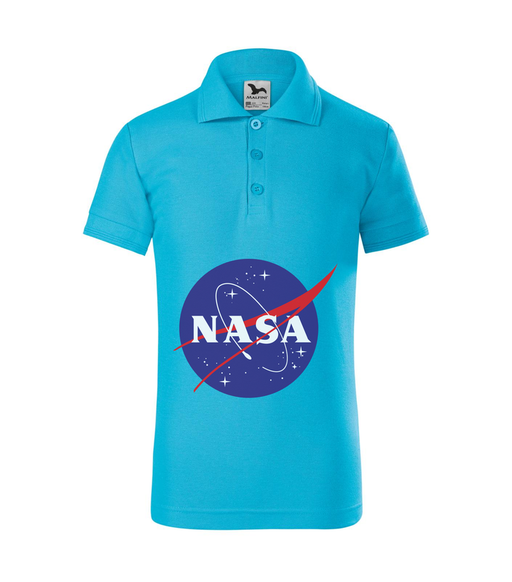 NASA logo 2 - Galléros gyerek póló türkiz