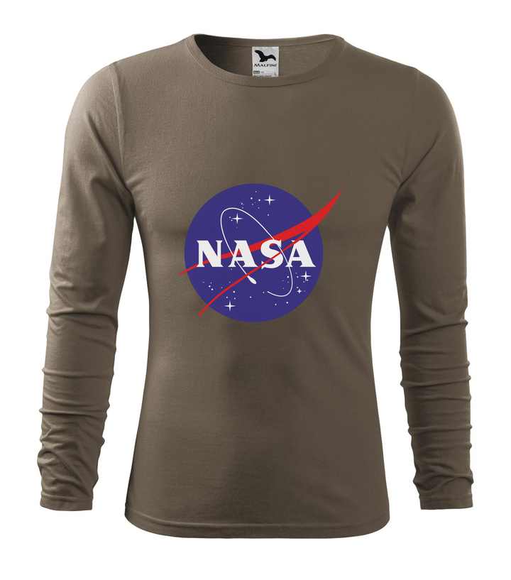 NASA logo 2 - Hosszú ujjú férfi póló army