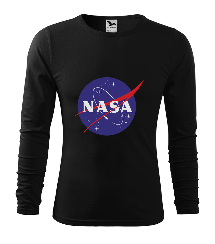 NASA logo 2 - Hosszú ujjú férfi póló fekete