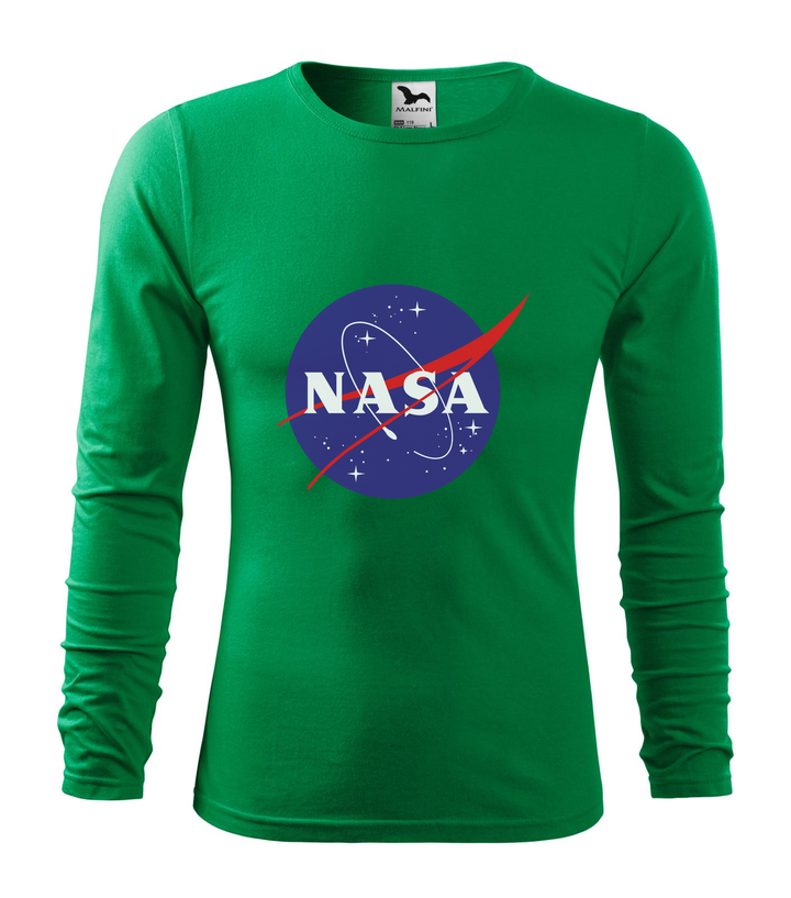 NASA logo 2 - Hosszú ujjú férfi póló fűzöld