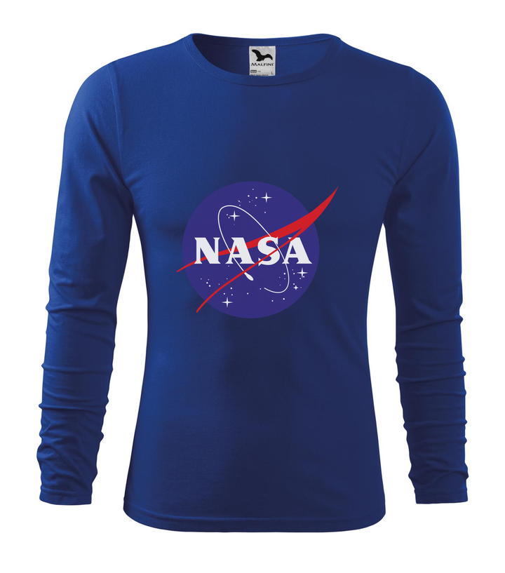 NASA logo 2 - Hosszú ujjú férfi póló királykék