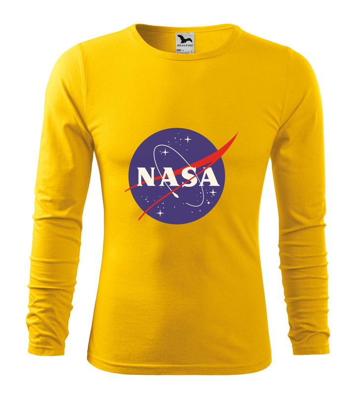NASA logo 2 - Hosszú ujjú férfi póló sárga