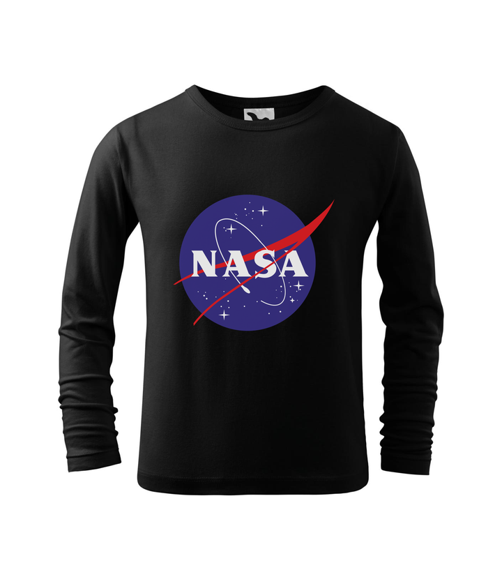 NASA logo 2 - Hosszú ujjú gyerek póló fekete