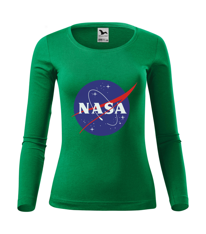 NASA logo 2 - Hosszú ujjú női póló fűzöld