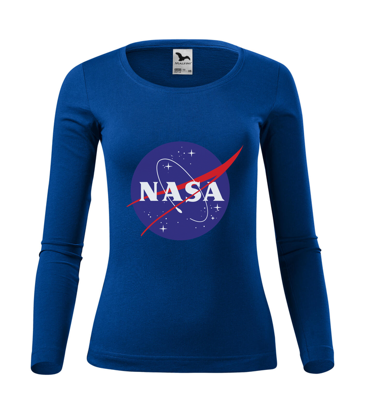 NASA logo 2 - Hosszú ujjú női póló királykék