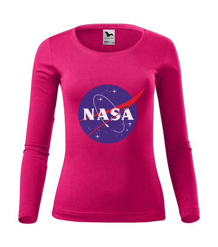 NASA logo 2 - Hosszú ujjú női póló málna