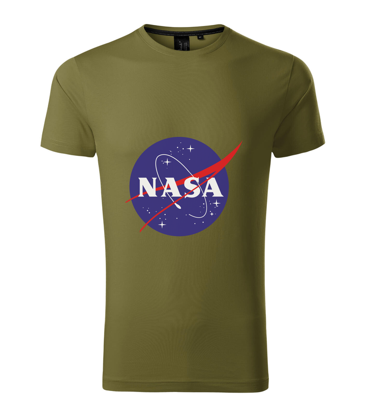 NASA logo 2 - Prémium férfi póló avokádózöld