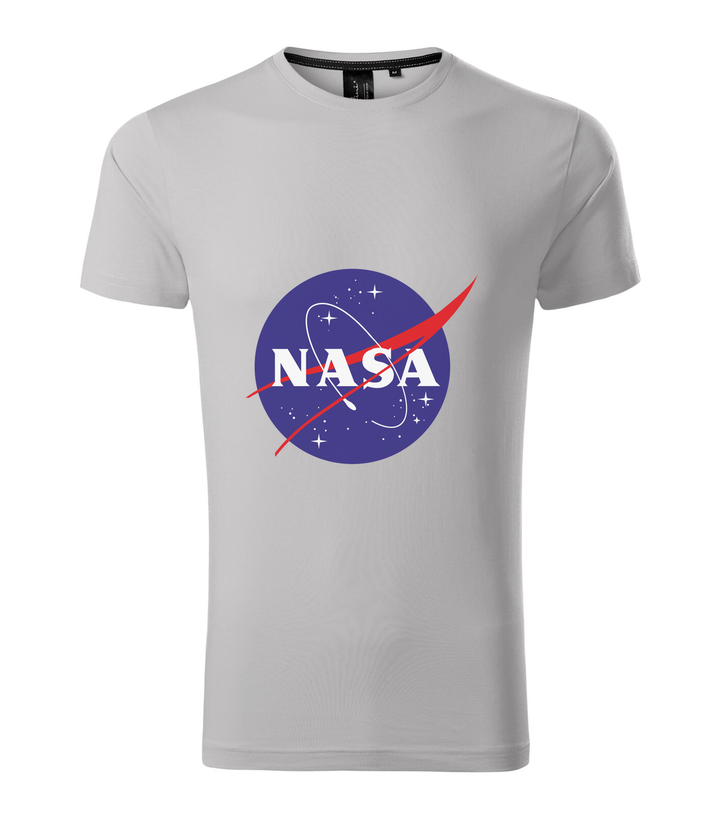 NASA logo 2 - Prémium férfi póló ezüstszürke
