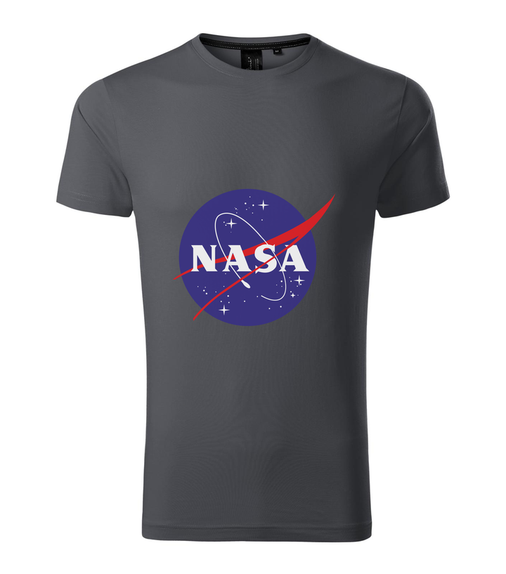NASA logo 2 - Prémium férfi póló világos anthracite