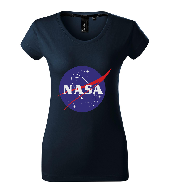 NASA logo 2 - Prémium női póló tengerészkék