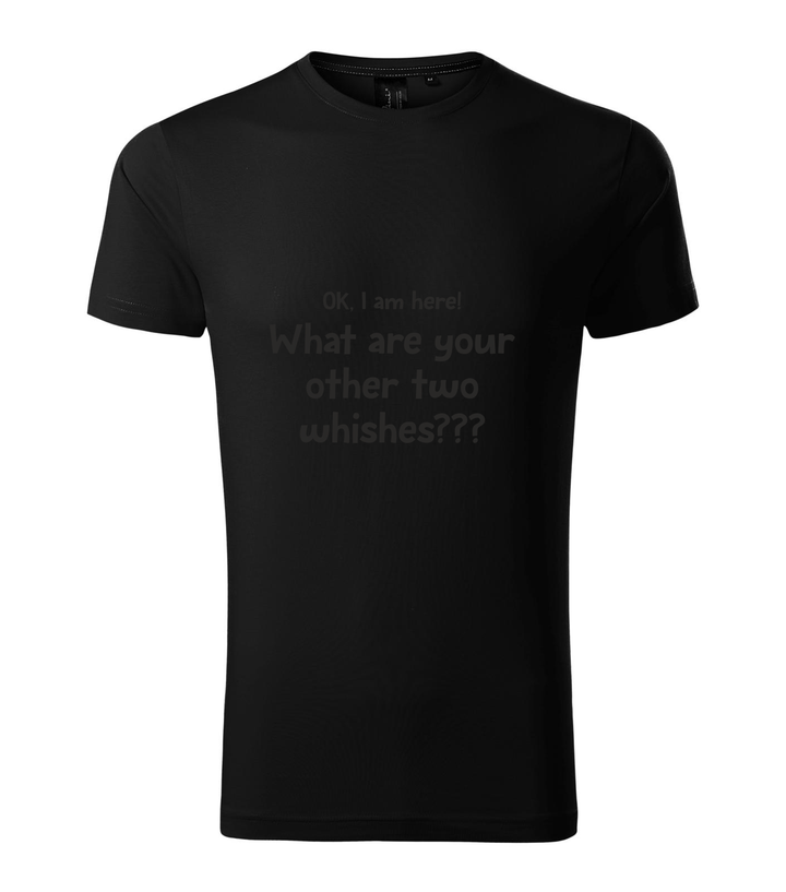 OK, i am here. What are your other two wishes - Prémium férfi póló fekete