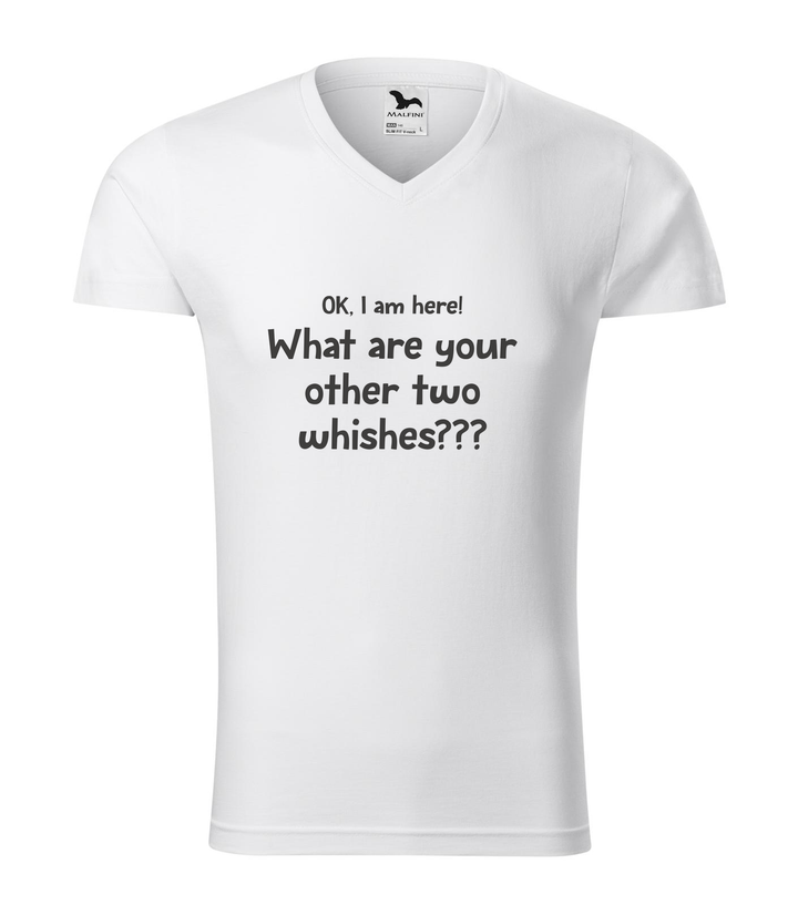 OK, i am here. What are your other two wishes - V-nyakú férfi póló fehér