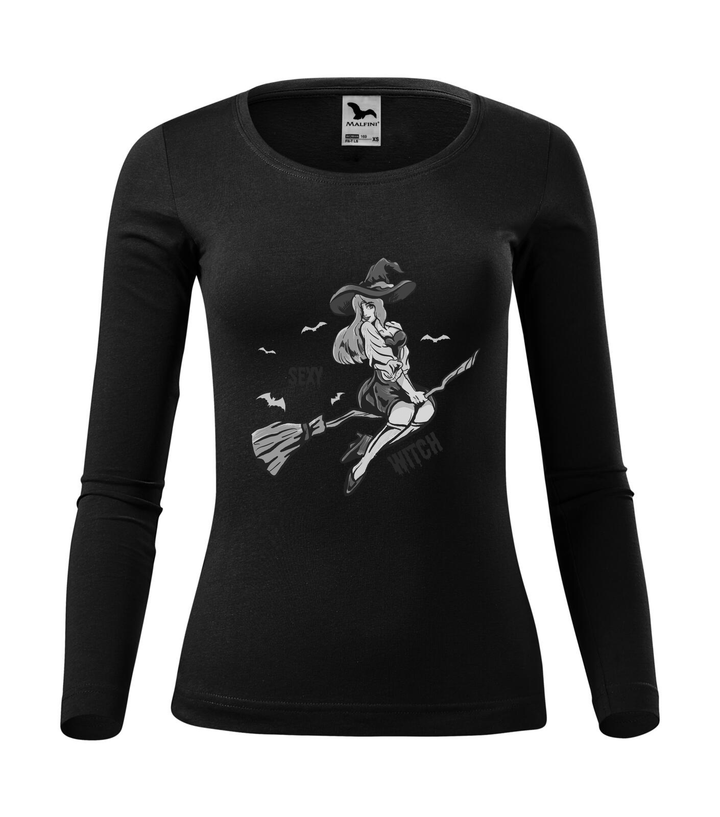 Sexy witch - Hosszú ujjú női póló fekete