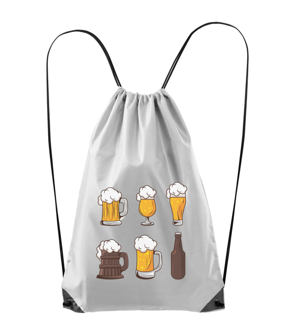 Six beers drinks set icons - Hátizsák fehér