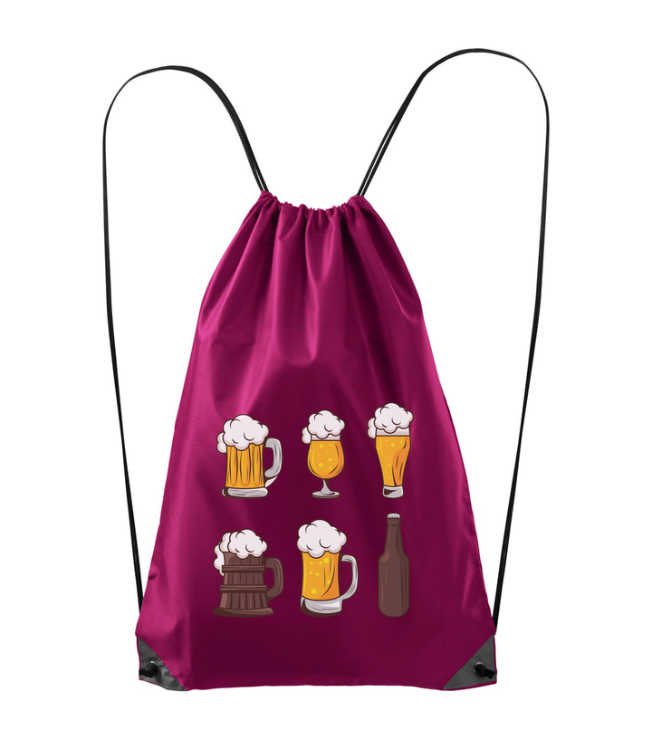 Six beers drinks set icons - Hátizsák fukszia