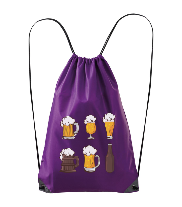Six beers drinks set icons - Hátizsák lila