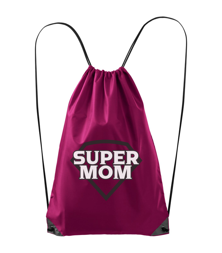 Super mom - black and white - Hátizsák fukszia