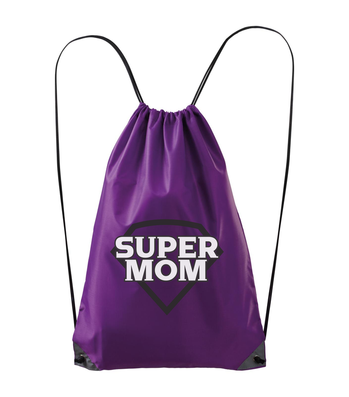 Super mom - black and white - Hátizsák lila