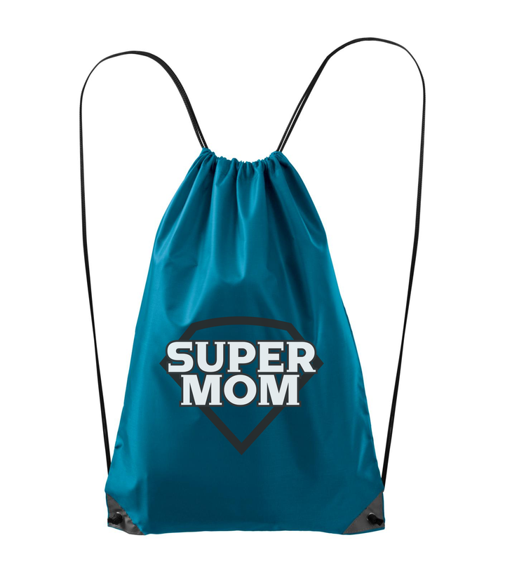 Super mom - black and white - Hátizsák petrol kék