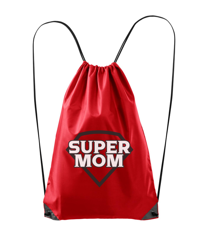 Super mom - black and white - Hátizsák piros