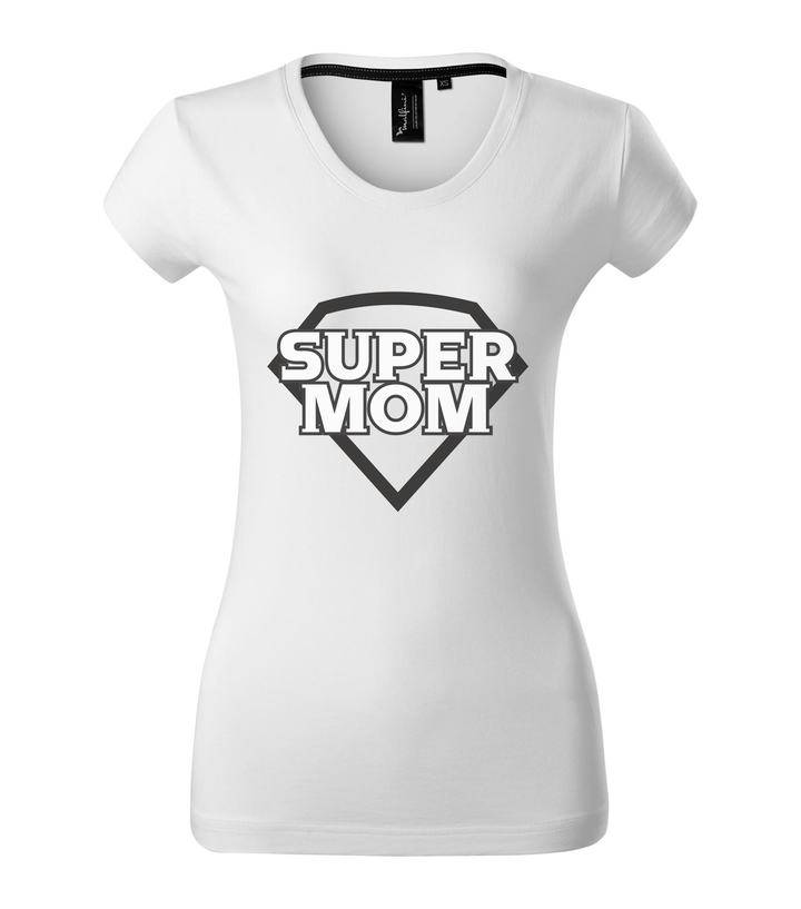 Super mom - black and white - Prémium női póló fehér