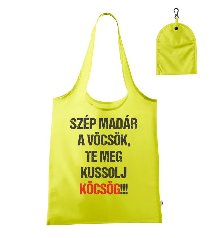 Szép madár a vöcsök, Te meg ... - Bevásárló táska neon sárga