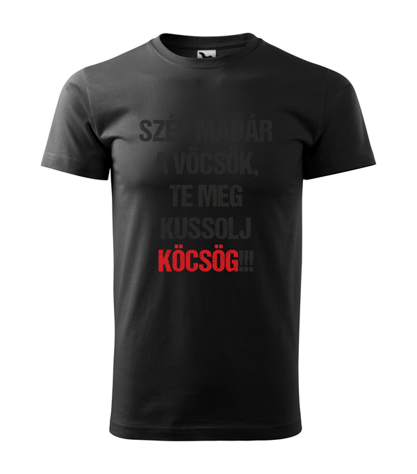 Szép madár a vöcsök, Te meg ... - Férfi póló fekete