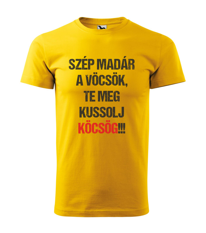 Szép madár a vöcsök, Te meg ... - Férfi póló sárga