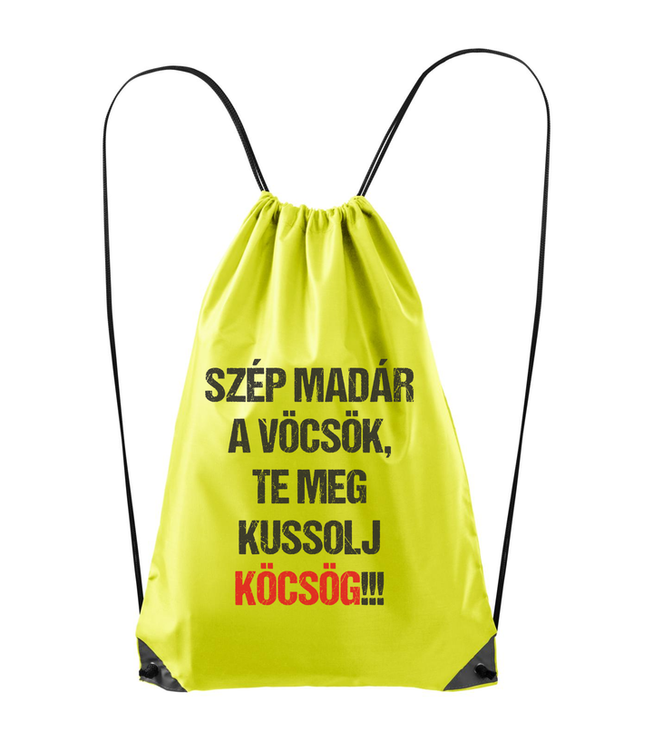 Szép madár a vöcsök, Te meg ... - Hátizsák neon sárga