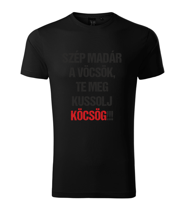 Szép madár a vöcsök, Te meg ... - Prémium férfi póló fekete