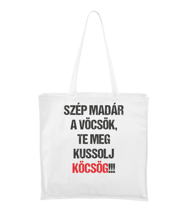 Szép madár a vöcsök, Te meg ... - Vászontáska (43 x 43 cm) fehér