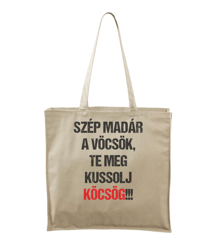 Szép madár a vöcsök, Te meg ... - Vászontáska (43 x 43 cm) natúr