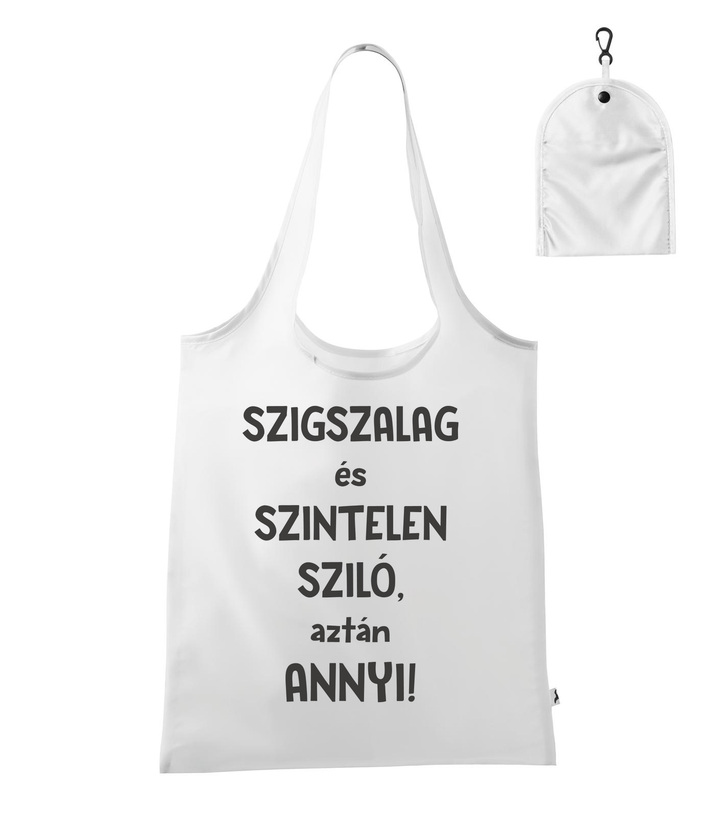 Szigszalag és szintelen sziló, aztán annyi - Bevásárló táska fehér