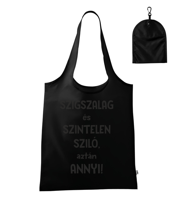 Szigszalag és szintelen sziló, aztán annyi - Bevásárló táska fekete