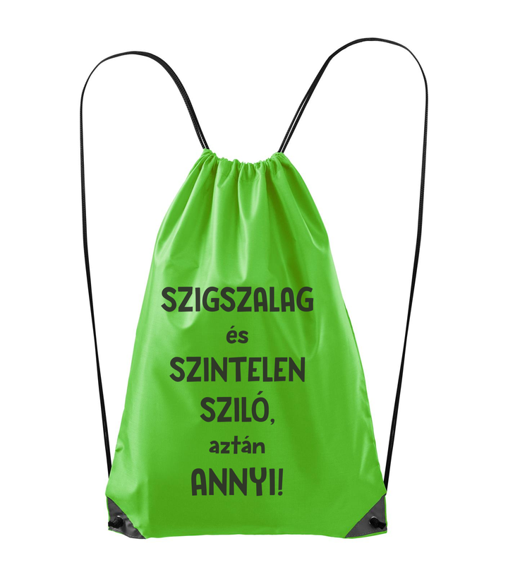 Szigszalag és szintelen sziló, aztán annyi - Hátizsák almazöld