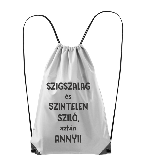 Szigszalag és szintelen sziló, aztán annyi - Hátizsák fehér