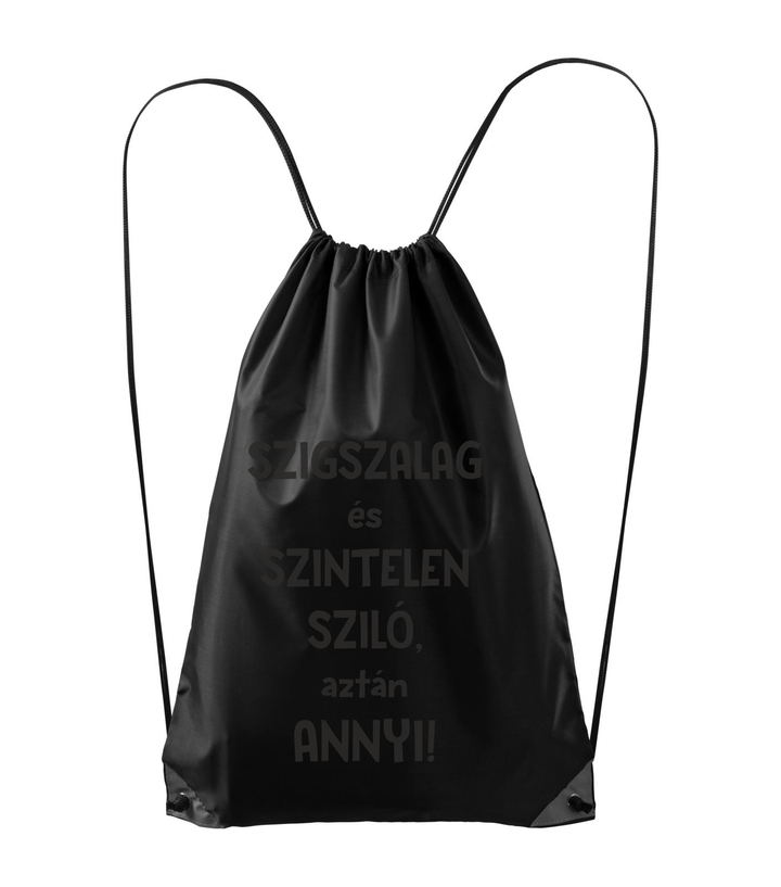 Szigszalag és szintelen sziló, aztán annyi - Hátizsák fekete