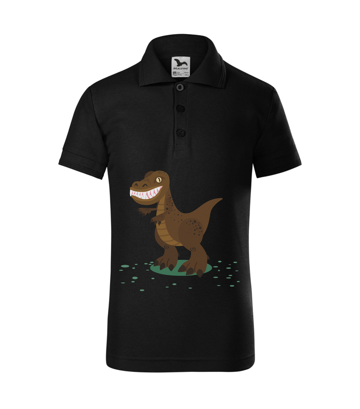 T-Rex - Galléros gyerek póló fekete