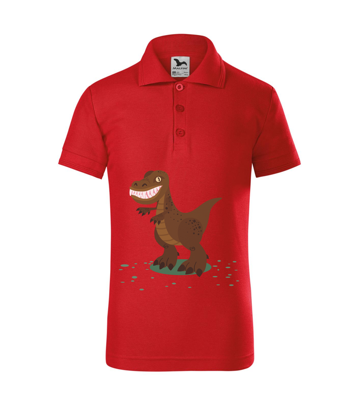 T-Rex - Galléros gyerek póló piros