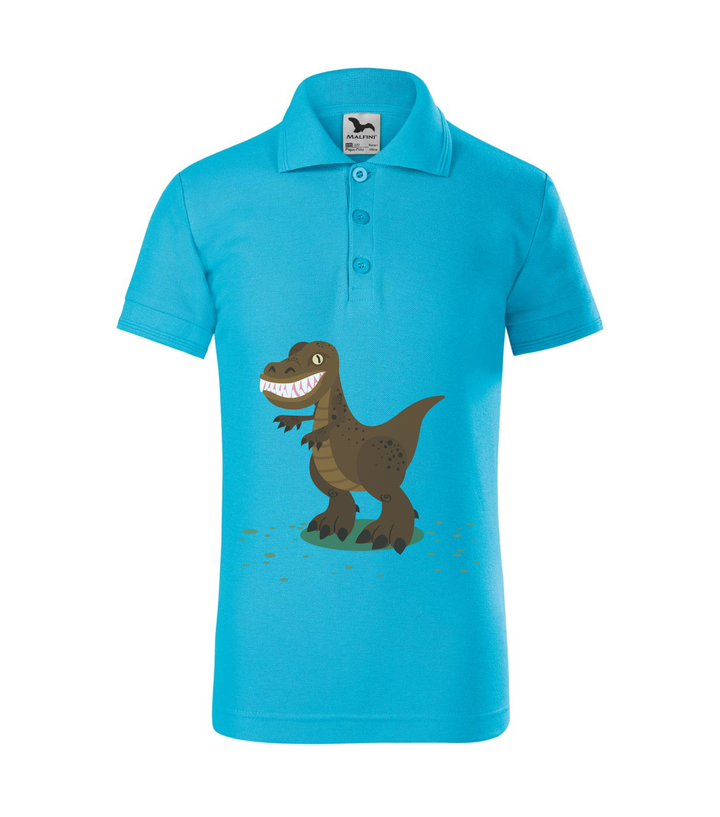 T-Rex - Galléros gyerek póló türkiz