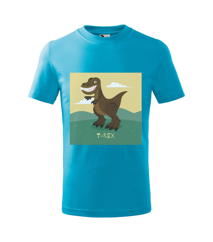 T-Rex - Gyerek póló türkiz