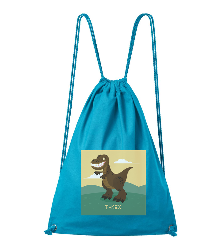 T-Rex - Pamut hátizsák türkiz