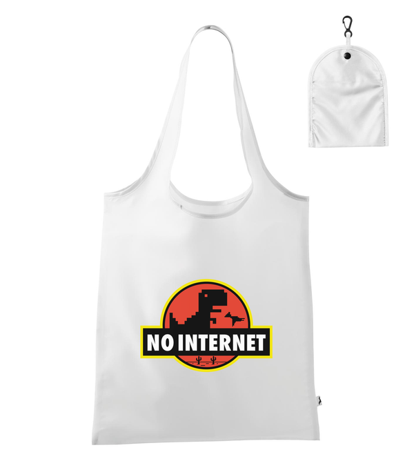 T-Rex - no internet - Bevásárló táska fehér