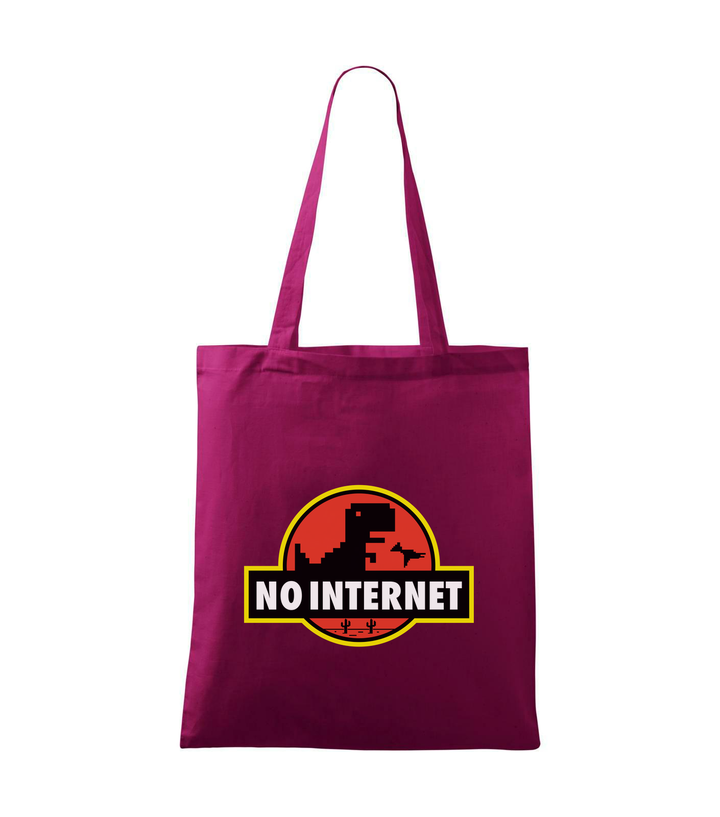 T-Rex - no internet - Bevásárló táska fukszia