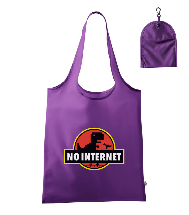 T-Rex - no internet - Bevásárló táska lila
