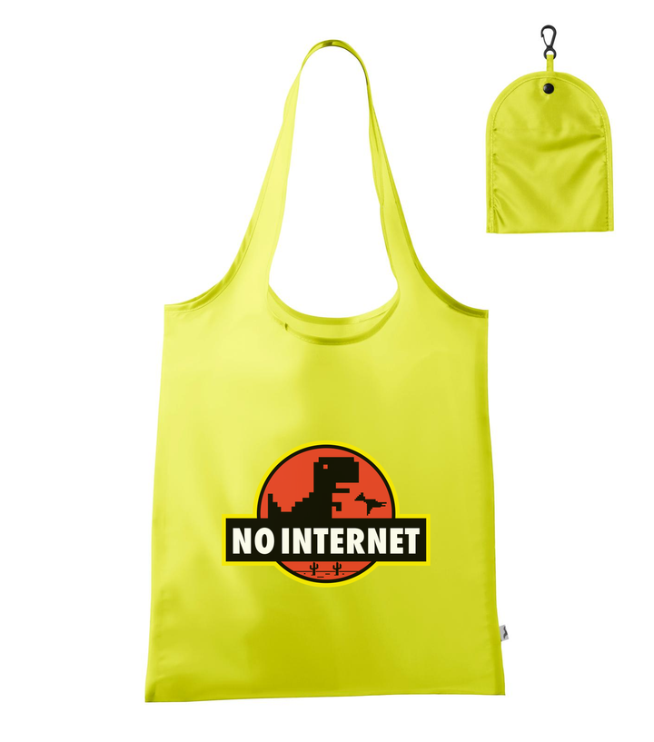 T-Rex - no internet - Bevásárló táska neon sárga