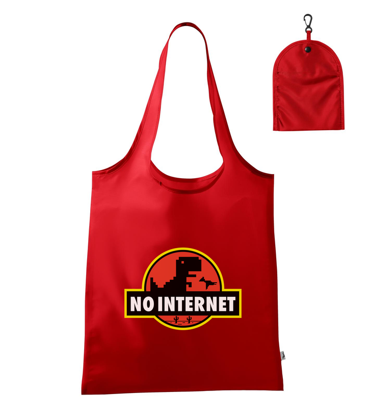 T-Rex - no internet - Bevásárló táska piros