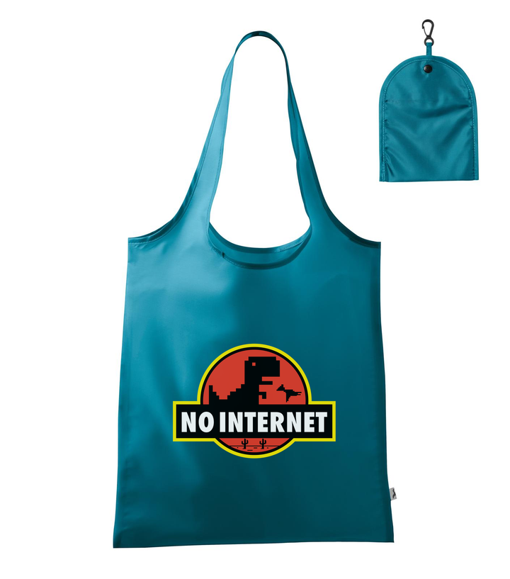T-Rex - no internet - Bevásárló táska sötét türkiz