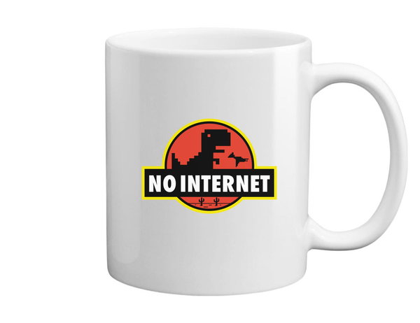 T-Rex - no internet - Bögre fehér