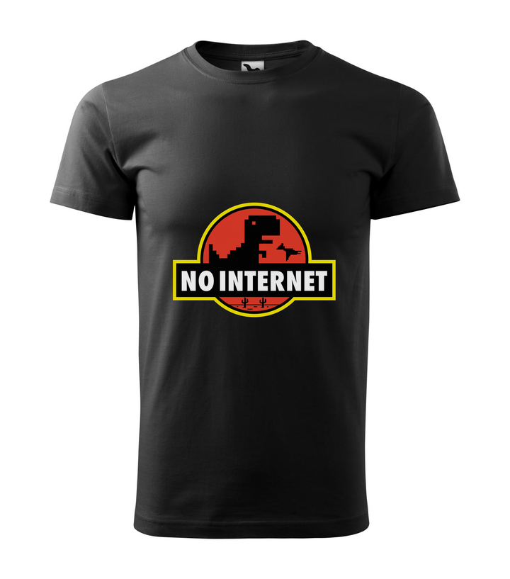 T-Rex - no internet - Férfi póló fekete